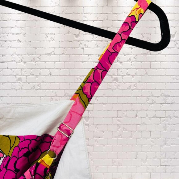 Unique Vintage Floral Dolly Romper Mini Short Dress Sleeveless Pockets Plus Size - Picture 9 of 12